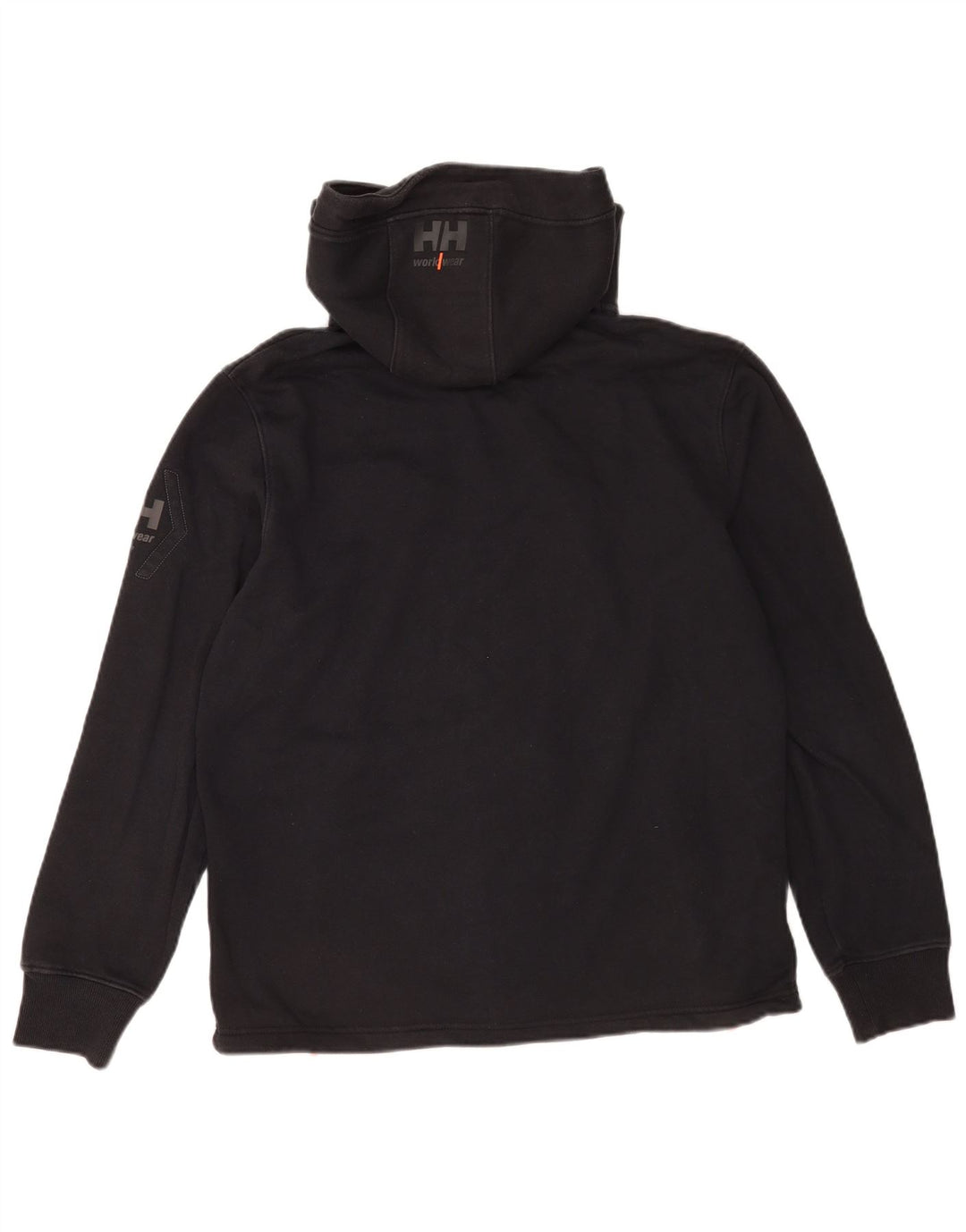Helly Hansen Herren-Kapuzenpullover mit grafischem Reißverschluss, groß, aus schwarzer Baumwolle