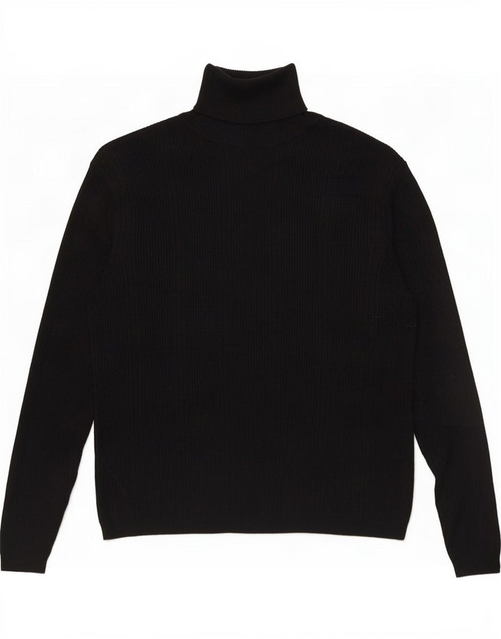 Marks & Spencer Rollkragenpullover für Damen, UK 12, mittlere schwarze Viskose