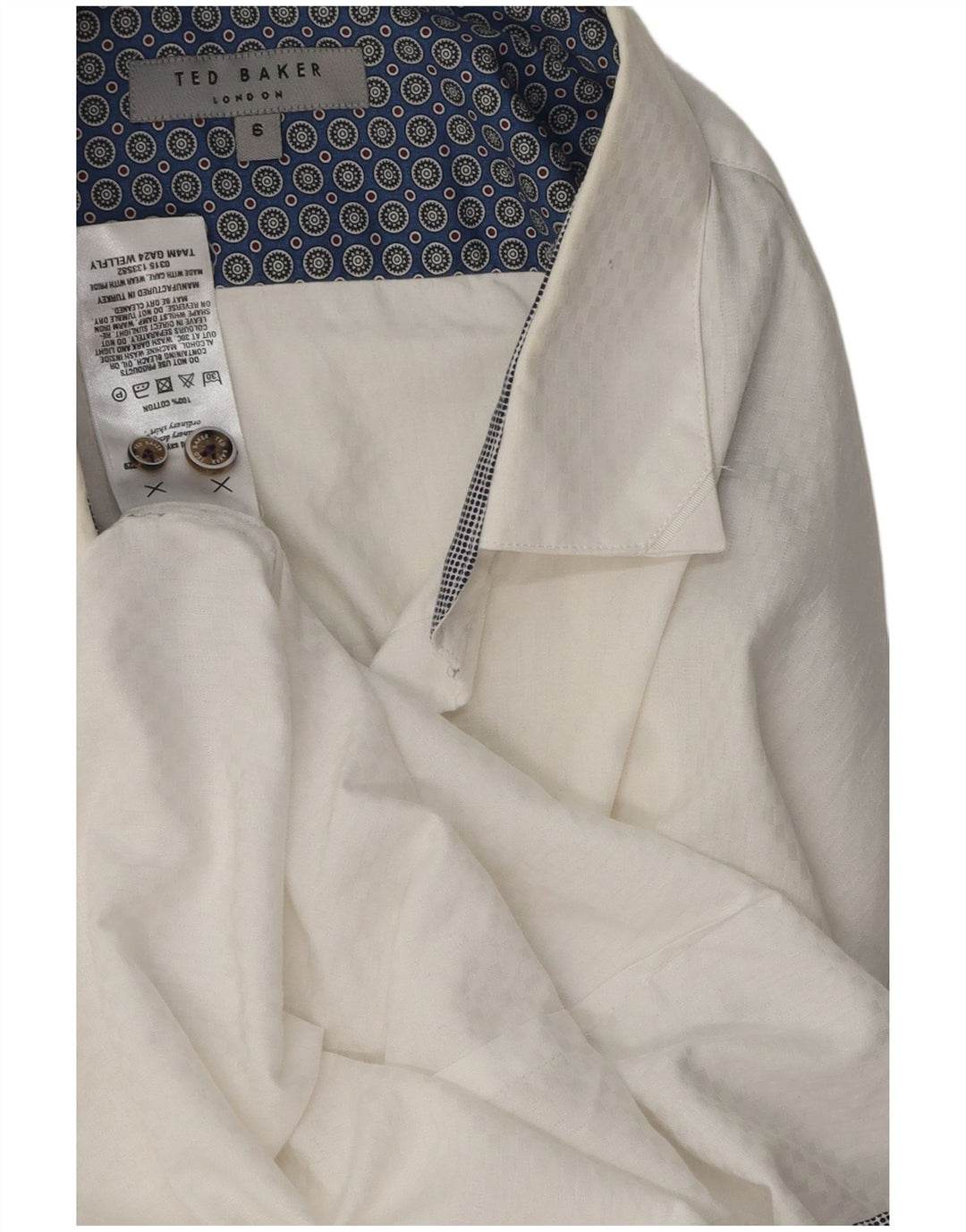 Ted Baker Herrenhemd Größe 6 2XL Weiße Baumwolle