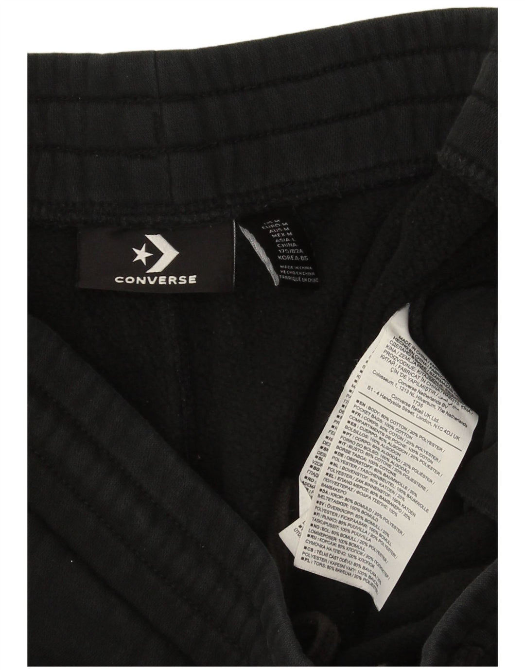 Converse Herren-Trainingshose mit Grafik, mittelschwarz, Baumwolle