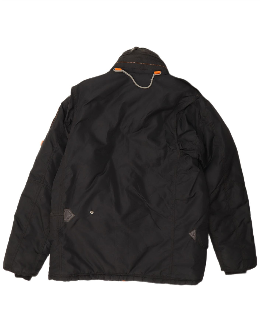 Tonino Lamborghini Herren-Kapuzenjacke, gepolstert, Größe 36, Schwarz
