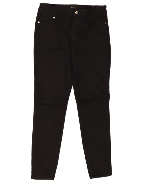MASSIMO DUTTI Damen Skinny Freizeithose EU 42 Large W32 L30 Schwarz