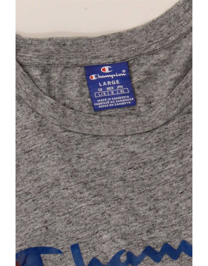 Champion Herren-T-Shirt mit Grafik, groß, grau gefleckt