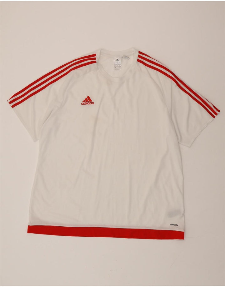 Adidas Herren Climalite T-Shirt Top 2XL Weiß Polyester