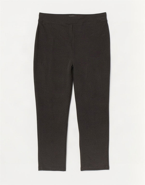 Marks & Spencer Damen-Hose, kurz geschnitten, UK 18, XL, W38, L24, grauer Hahnentrittmuster