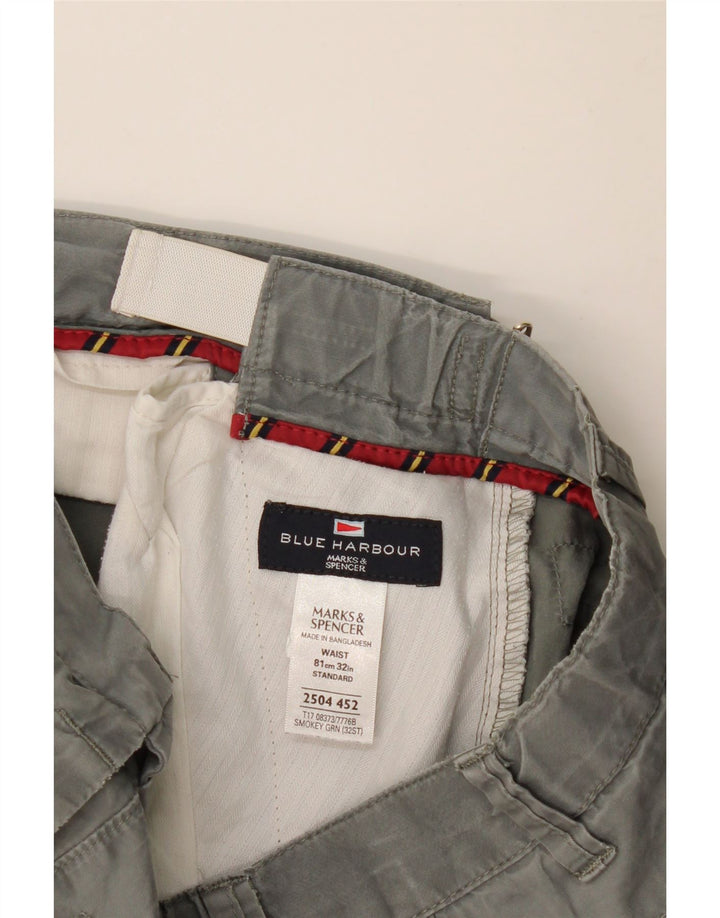 Marks & Spencer Herren Chinoshorts W32 mittelgraue Baumwolle