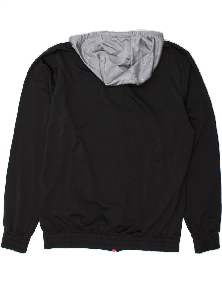 ADIDAS Mens Hooded Tracksuit Top Jacket Large Black Colourblock Polyester Vintage Adidas and Second-Hand Adidas from Messina Hembry 
