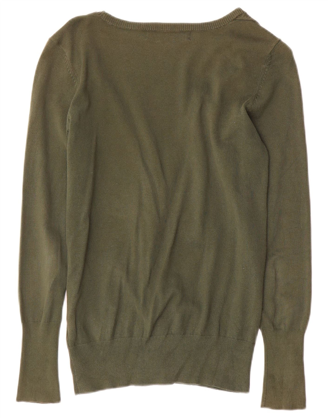 Zara Damen-Cardigan-Pullover UK 12 Medium Khaki Baumwolle