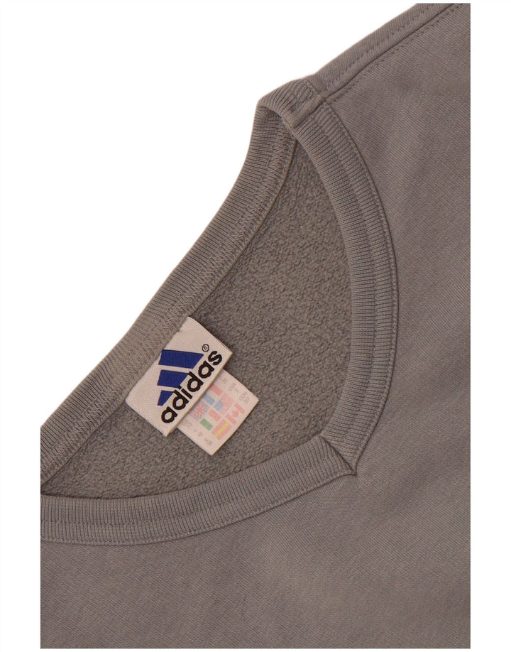 Adidas Damen-Sweatshirt in Übergröße, Gr. 10, Größe S, Grau, Baumwolle