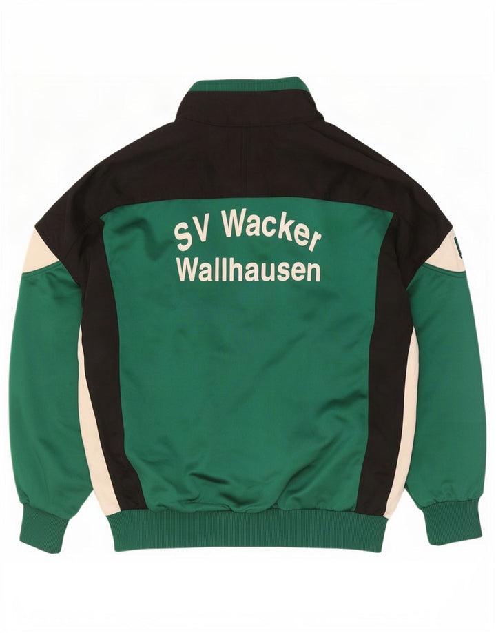 Saller Herren-Trainingsanzugoberteil mit Grafik, groß, grünes Farbblock-Polyester