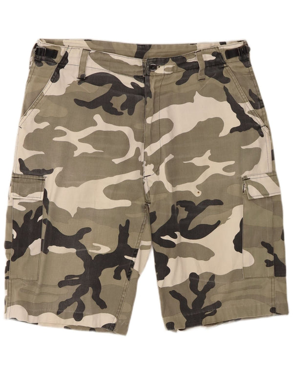 Vintage Herren Cargo Shorts XL W38 Khaki Camouflage Polyester