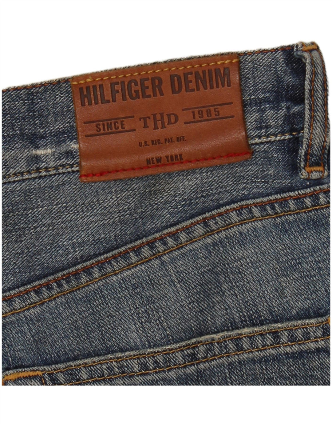Tommy Hilfiger Herren Distressed Straight Straight Jeans W32 L35 Blau