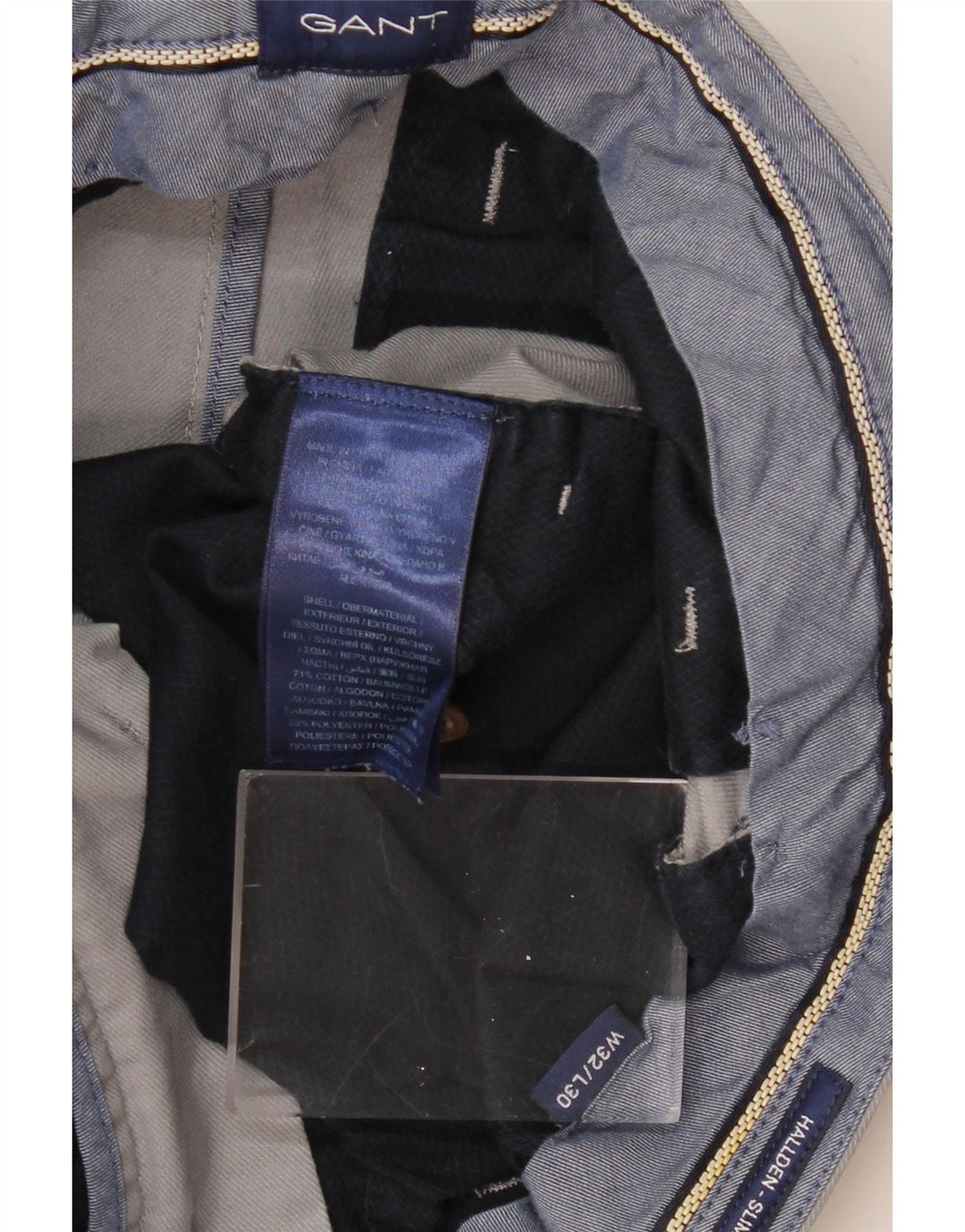 GANT Herren Hallden Slim Chinohose W32 L30 Graue Baumwolle