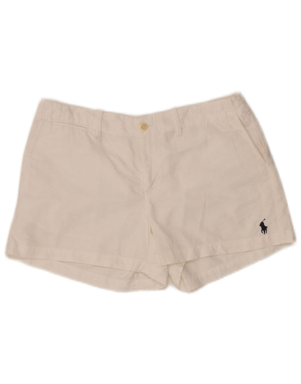 Ralph Lauren Damen Chinoshorts US4 Small W30 Weiße Baumwolle