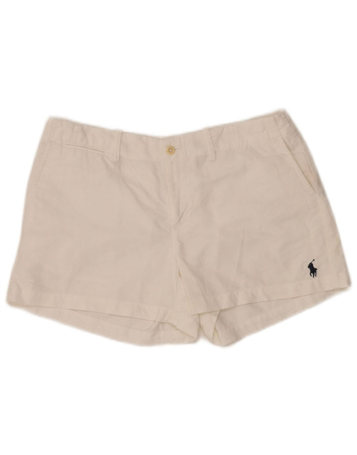 Ralph Lauren Damen Chinoshorts US4 Small W30 Weiße Baumwolle