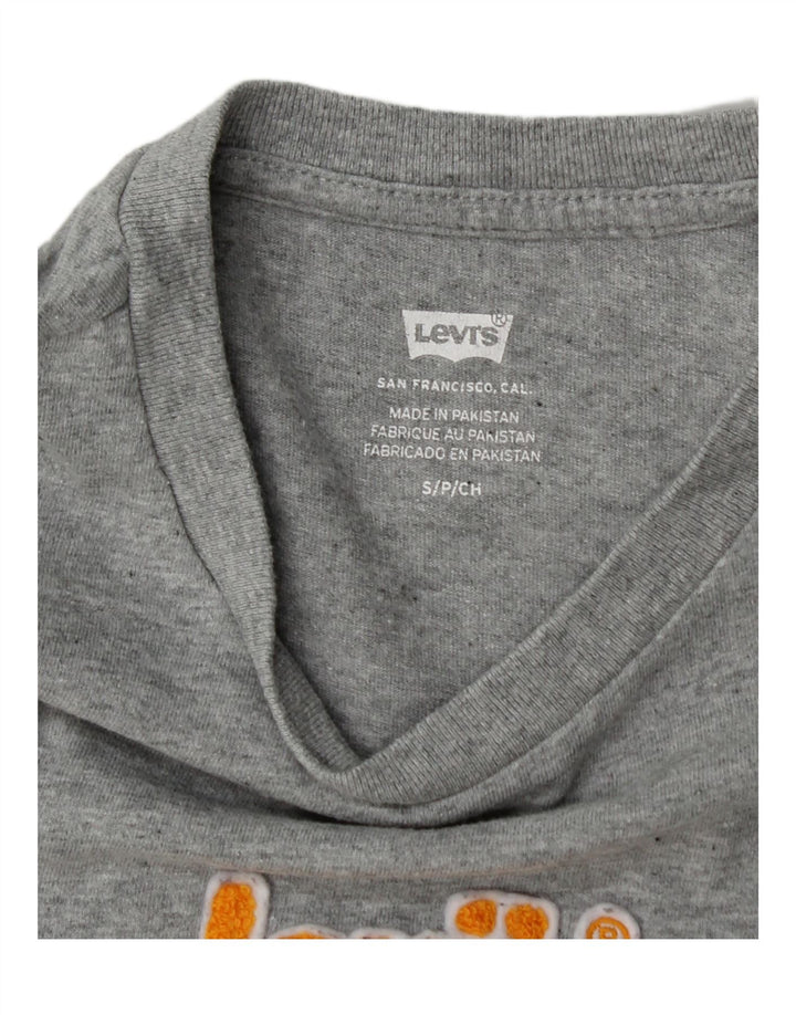 Levi's Damen-T-Shirt in Übergröße mit Grafik, UK 10, Größe S, Grau