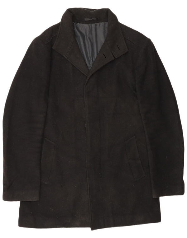 Marks & Spencer Herren Standardmantel UK 36 Small Schwarz Polyester