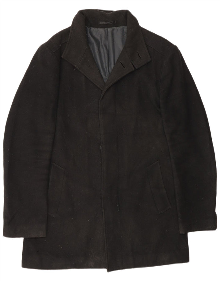 Marks & Spencer Herren Standardmantel UK 36 Small Schwarz Polyester
