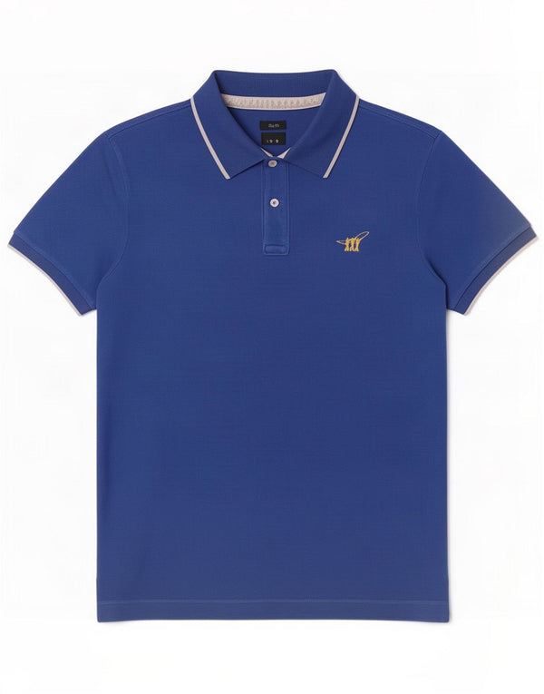 Henry Cottons Herren Slim Fit Poloshirt Große blaue Baumwolle