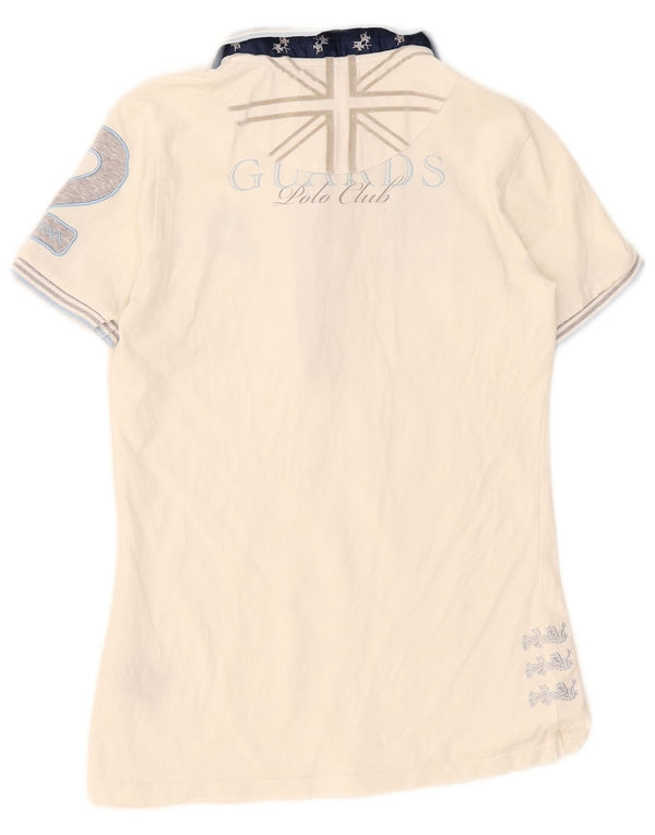 La Martina Damen-Poloshirt mit Grafik, US 1 XS, Weiß, Farbblock