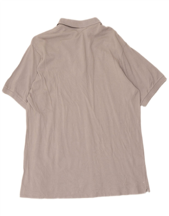 Lacoste Herren-Poloshirt, Größe 6 XL, graue Baumwolle