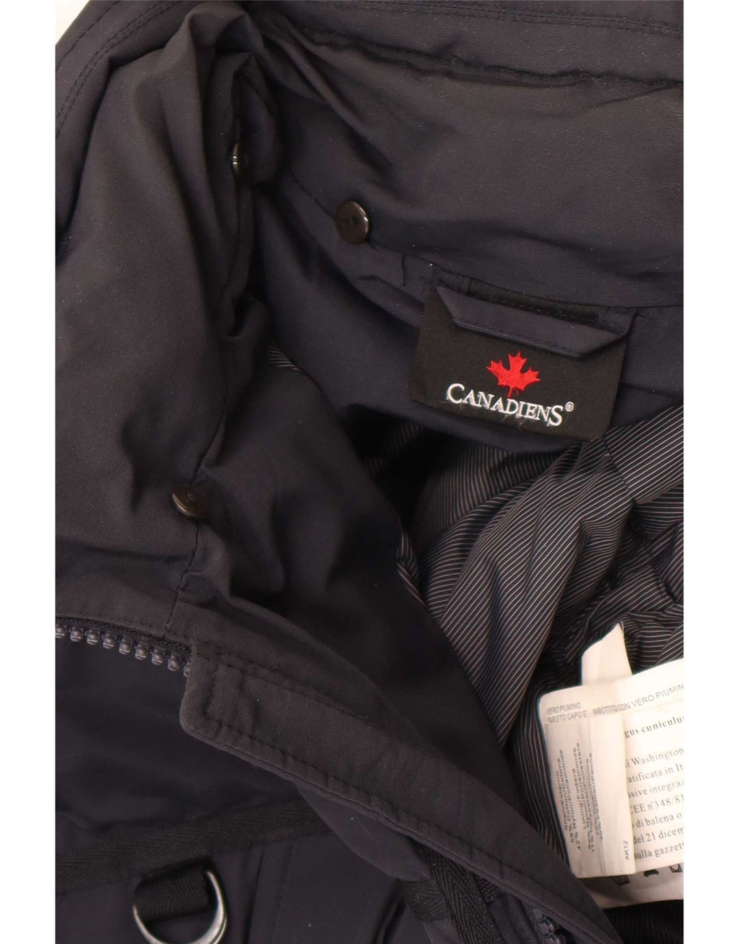 Canadiens Herren Wattierte Jacke UK 42 XL Marineblau Baumwolle