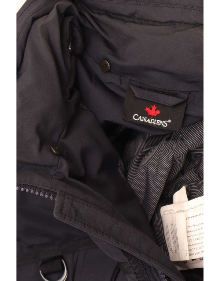 Canadiens Herren Wattierte Jacke UK 42 XL Marineblau Baumwolle
