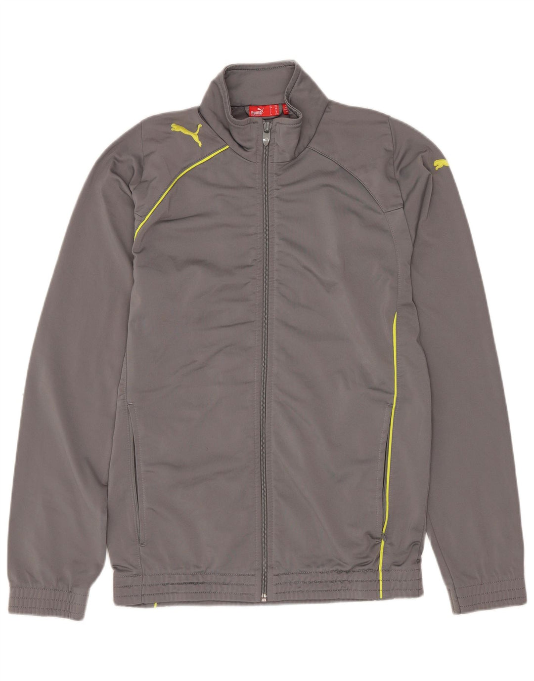 PUMA Jungen-Trainingsanzug-Top-Jacke, 13–14 Jahre, graues Polyester