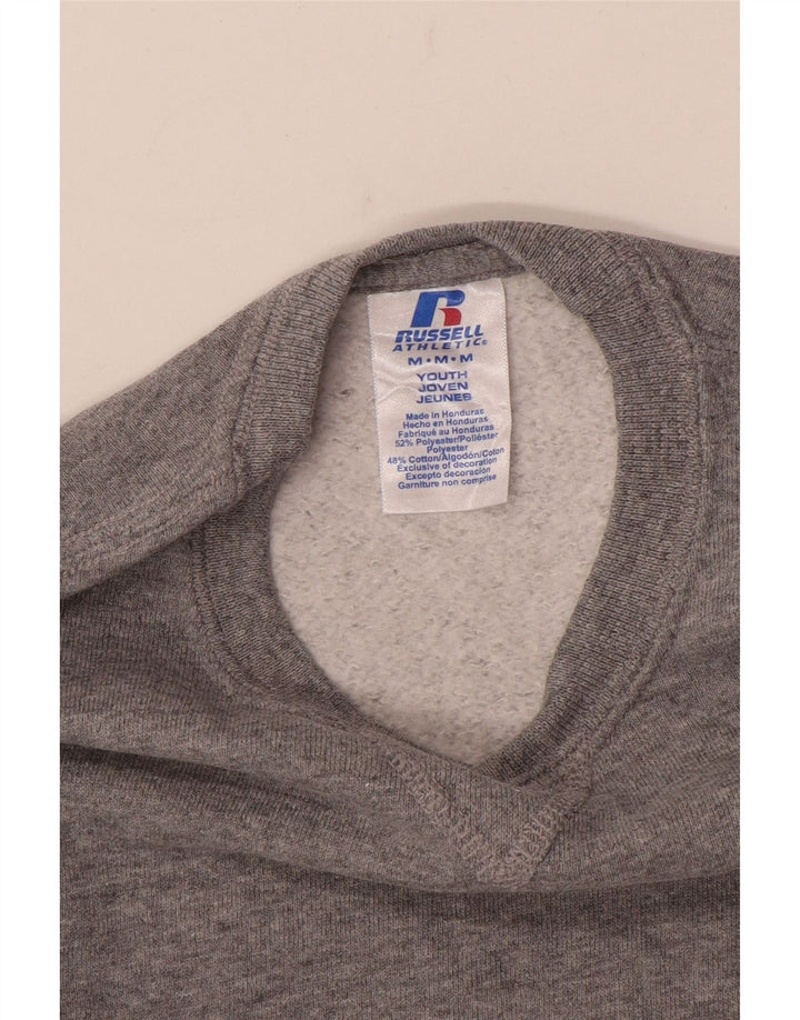 Russell Athletic Sweatshirt-Pullover für Jungen, 11–12 Jahre, mittelgrau gefleckt