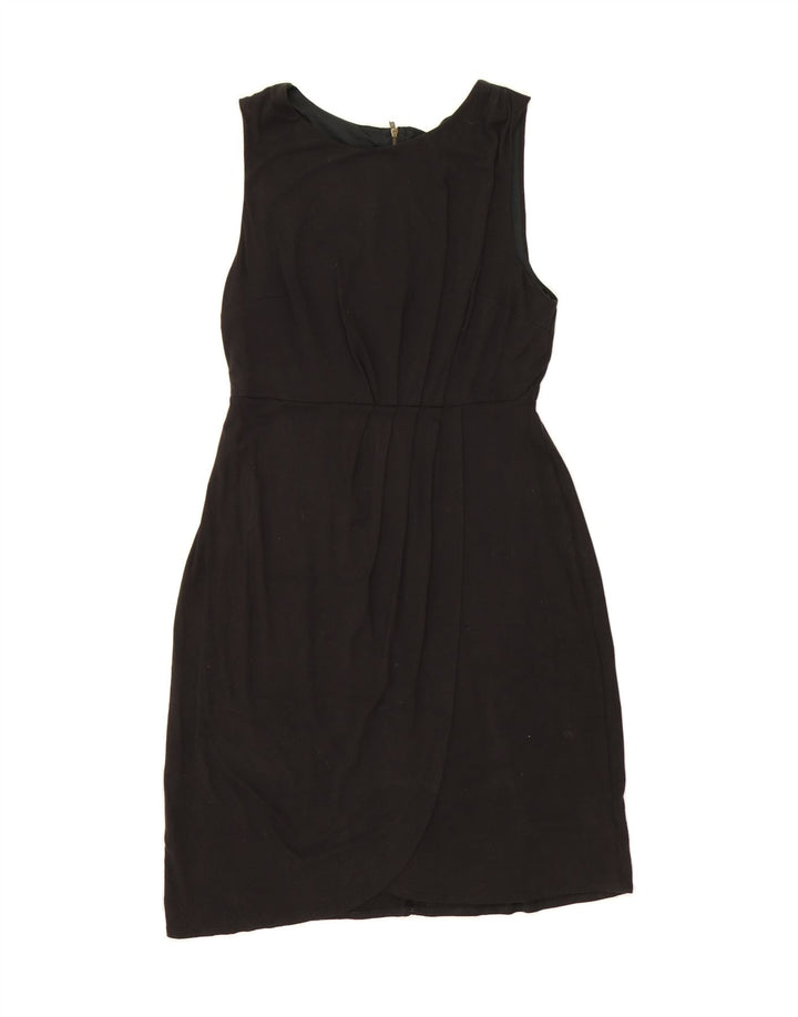 MOSSIMO Womens Sleeveless Sheath Dress UK 12 Medium Black Rayon Vintage Mossimo and Second-Hand Mossimo from Messina Hembry 