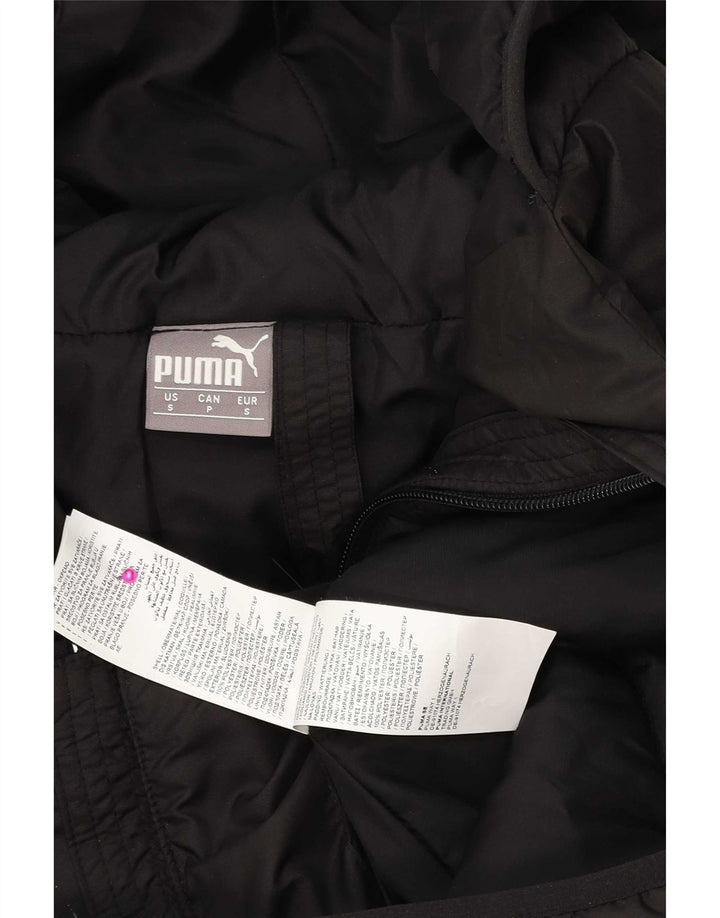 Puma Herren Graphic Hooded Wattierte Jacke UK 36 Small Schwarz Polyester