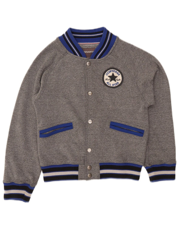 CONVERSE All Star Graphic Varsity Jacke für Jungen, 10–11 Jahre, graue Baumwolle