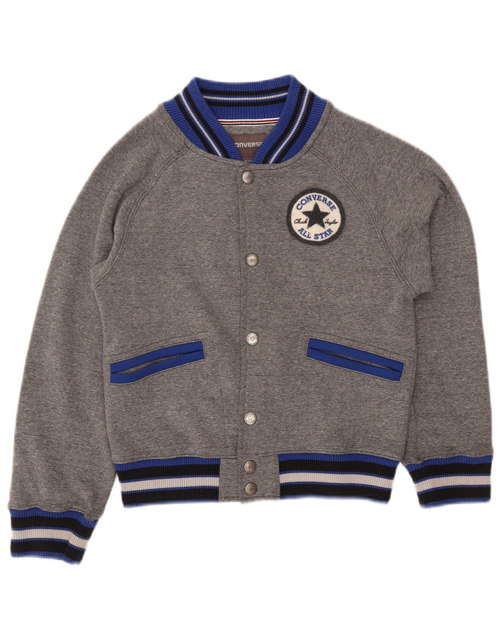 CONVERSE All Star Graphic Varsity Jacke für Jungen, 10–11 Jahre, graue Baumwolle