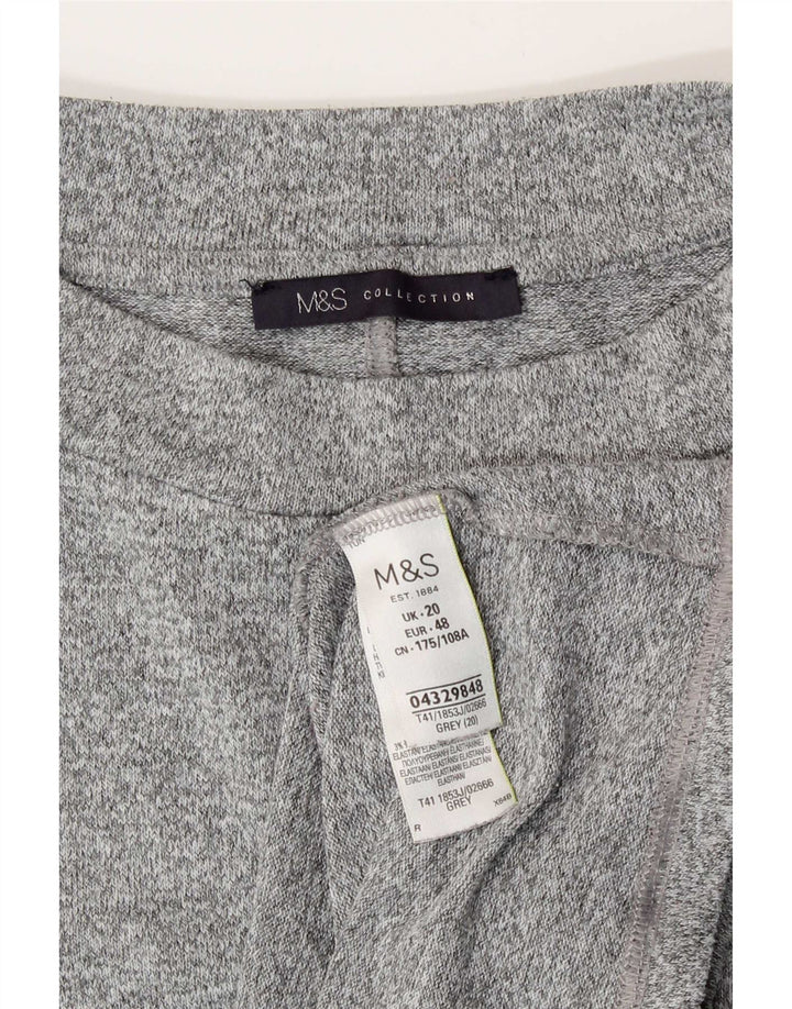 Marks & Spencer Damen-Blusenoberteil, UK 20 2XL, grau meliertes Polyester