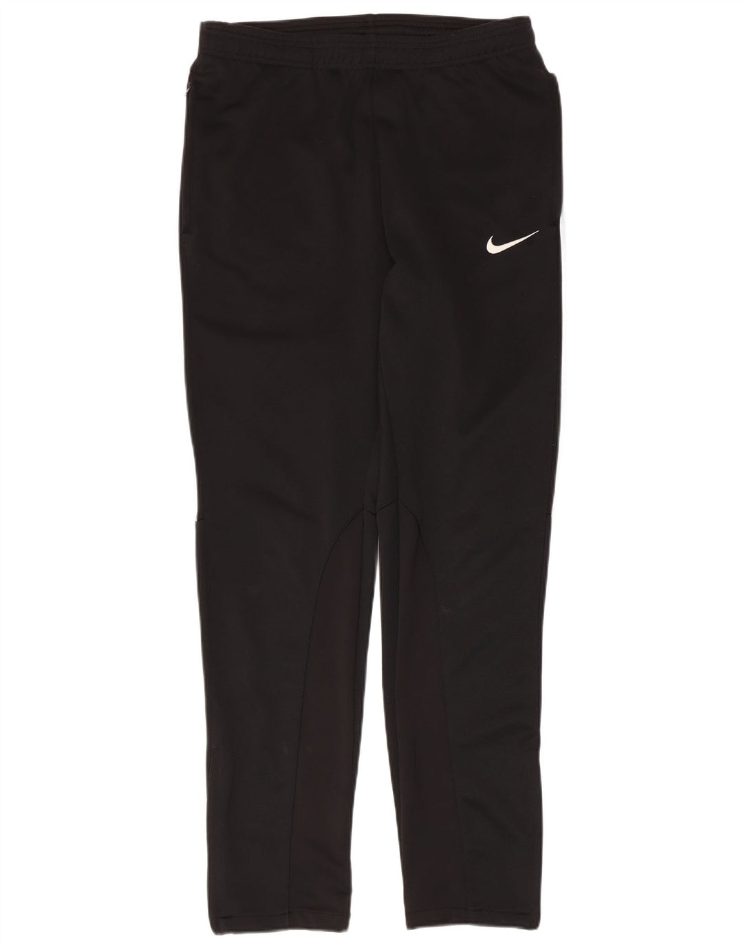 NIKE Damen-Trainingshose UK 14 Mittelschwarzes Colourblock-Polyester