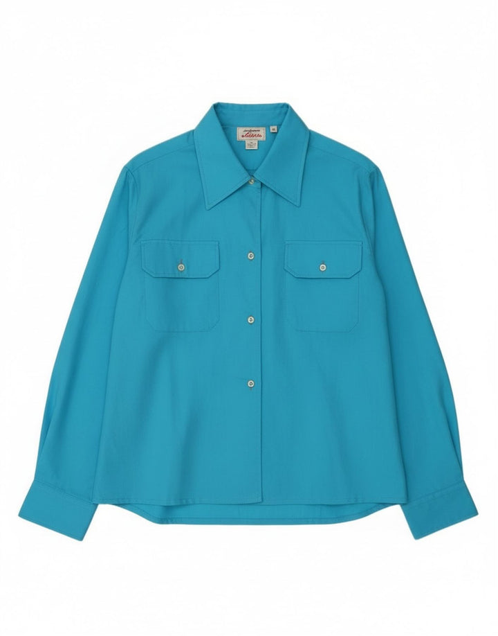 Vintage Damen Hemd IT 46 Groß Blau