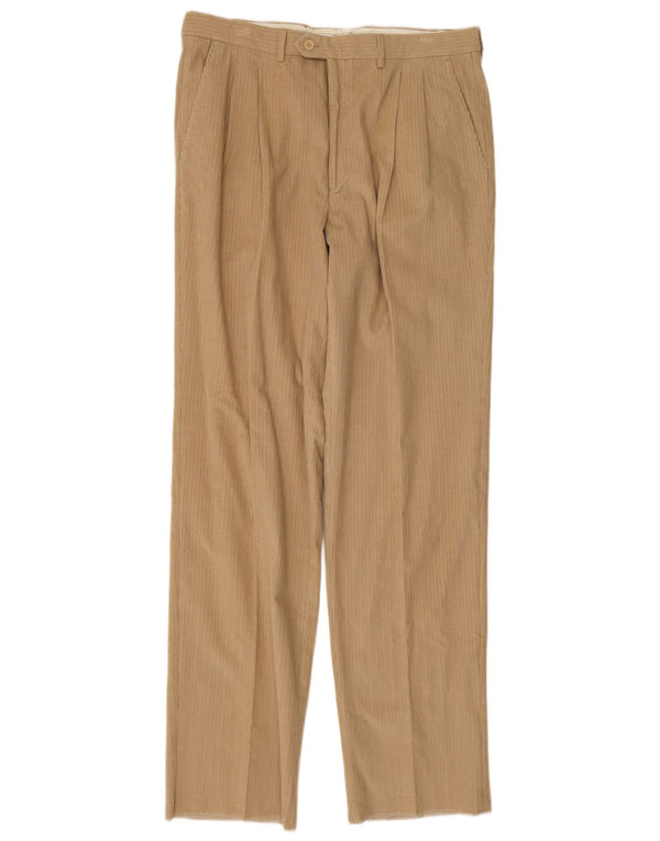 Gianfranco Ferre Herren-Anzughose mit Steckverschluss, Größe 54, 2XL, W36, L36, Beige, Baumwolle