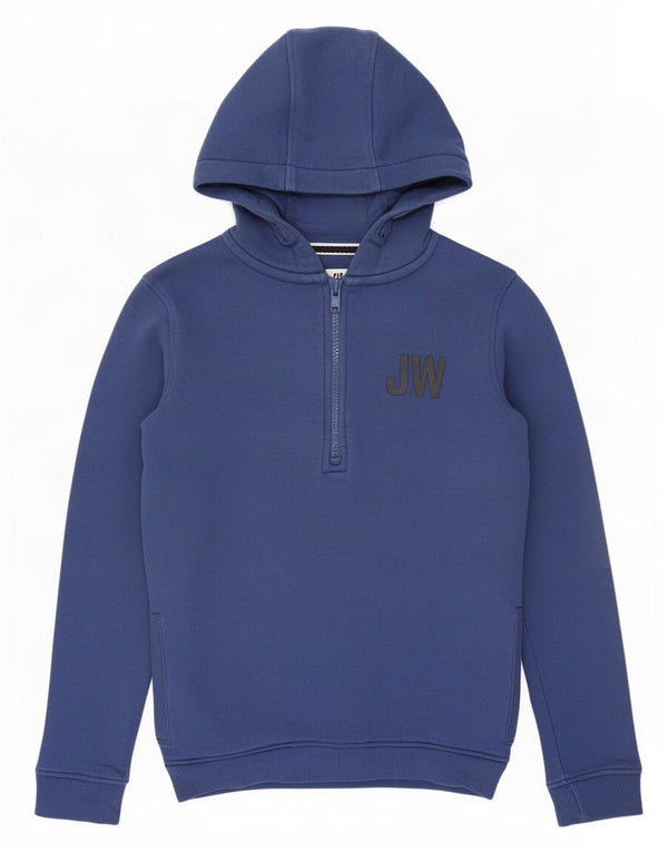 Jack Wills Kapuzenpullover mit Reißverschluss für Jungen, 10–11 Jahre, blaue Baumwolle