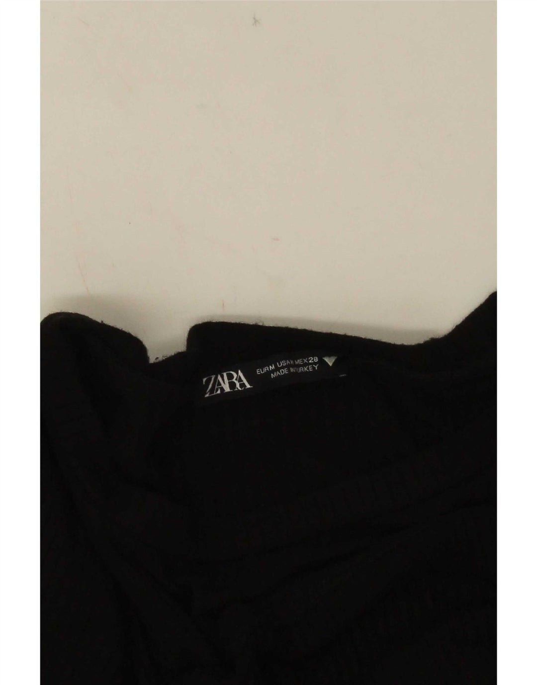 Zara Damen Langarm-Blusenoberteil UK 12 Medium Schwarz