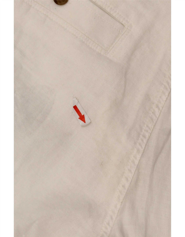 Marks & Spencer Herren Blue Harbour Gerade Chinohose W34 L29 Weiß