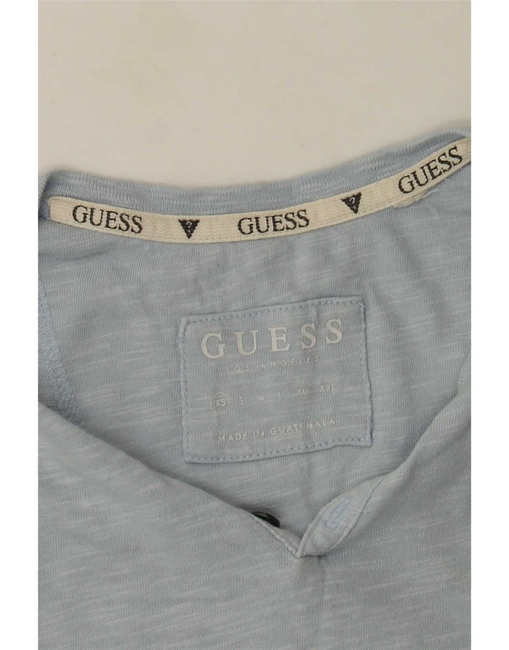 Guess Herren T-Shirt Top XS Blau meliert