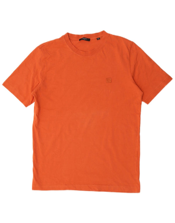 Jack & Jones Mens T-Shirt Top Large Orange Cotton