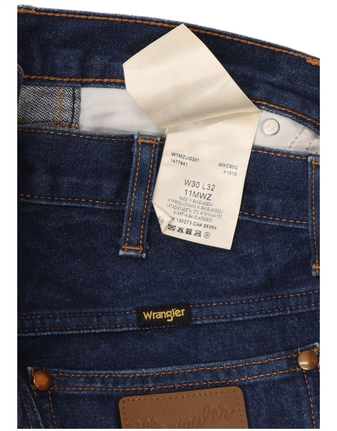 Wrangler Herren Slim Jeans W30 L32 Blaue Baumwolle