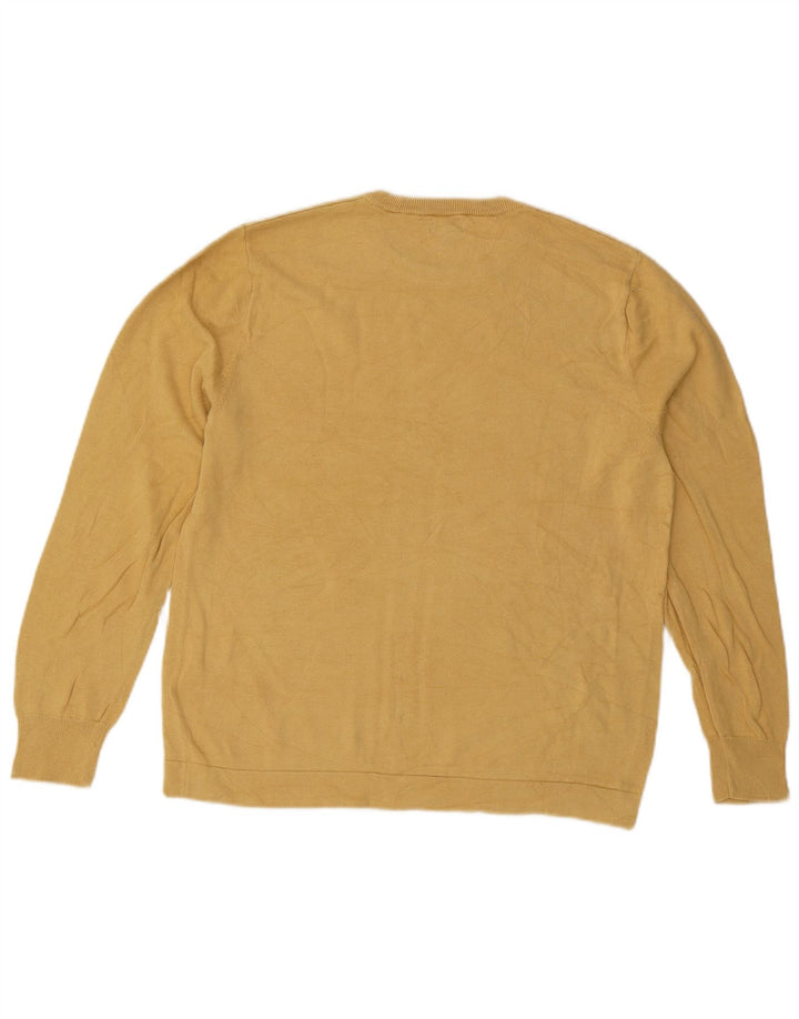 J. Crew Herren-Pullover mit Rundhalsausschnitt, Größe S, Baumwolle, Gelb