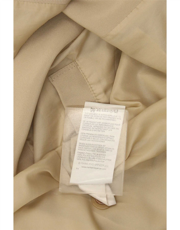Marks & Spencer Damen-Mantel in Standard-Passform, UK 18, XL, Beige, Polyester