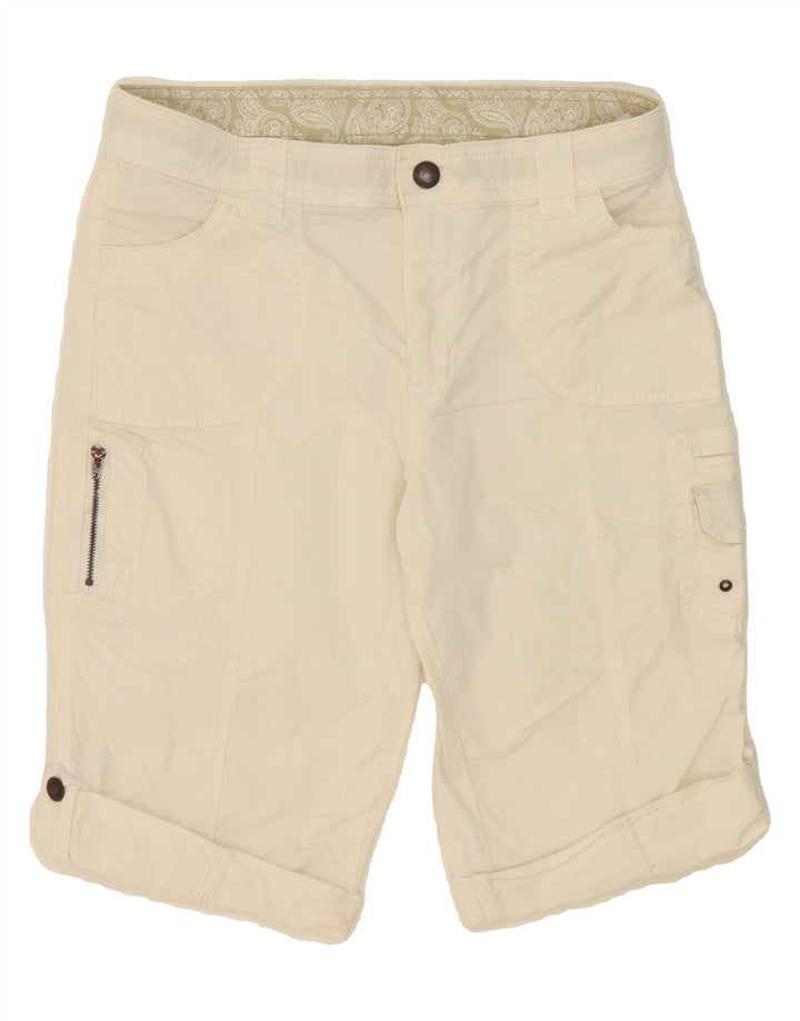 LEE Womens Bermuda Cargo Shorts US 10 Large W30 White Cotton Vintage Lee and Second-Hand Lee from Messina Hembry 