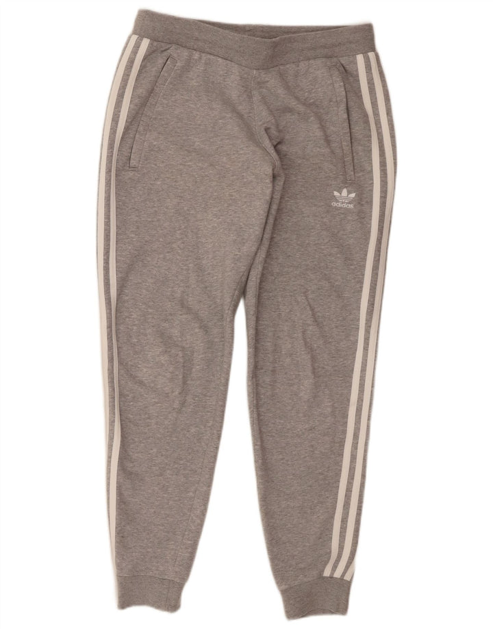 Adidas Herren-Trainingshose, Jogginghose, mittelgrau gefleckte Baumwolle