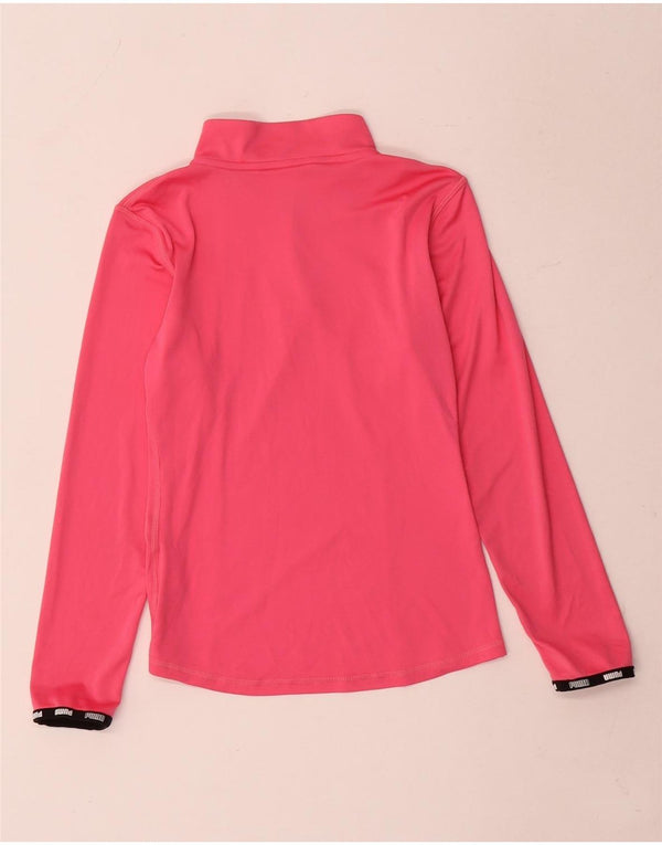 Puma Mädchen-Pullover-Trainingsoberteil mit Reißverschluss, 9–10 Jahre, Rosa