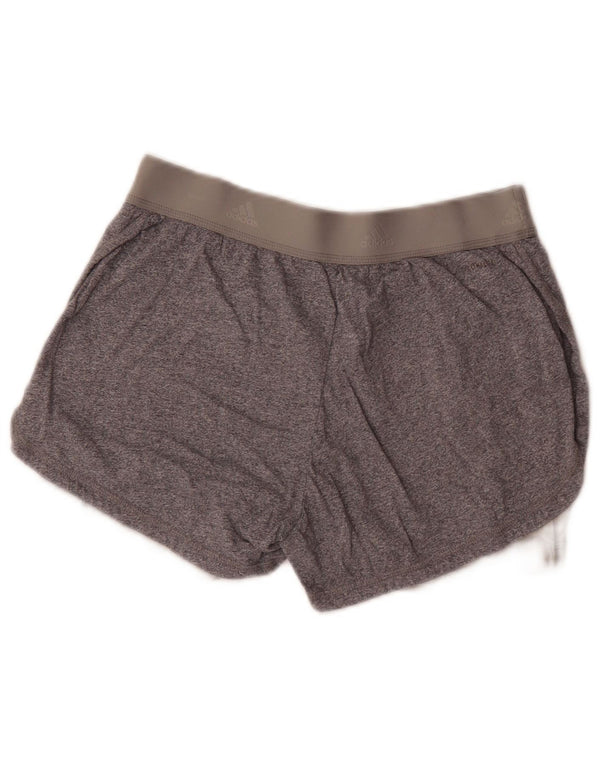 Adidas Damen Climalite Graphic Sport Shorts UK 8/10 Small Grau