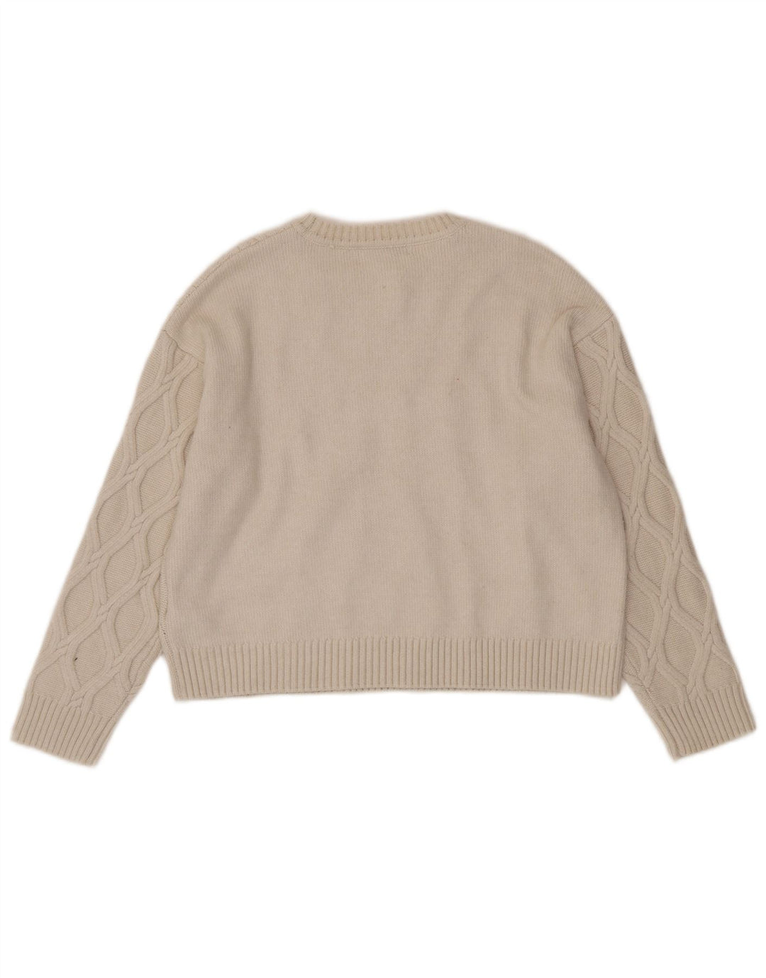 Marks & Spencer Damen Crop Pullover mit U-Boot-Ausschnitt, UK 14, Mittelbeige